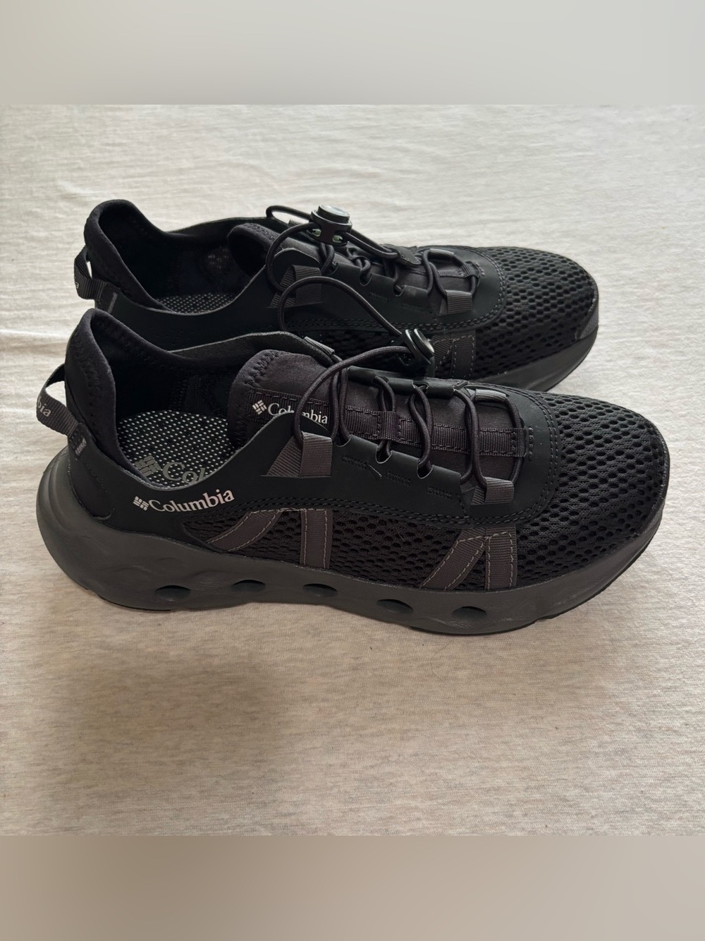 Columbia Kids Black Gray Mesh Athletic Sneakers Slip-On Shoes Size 5